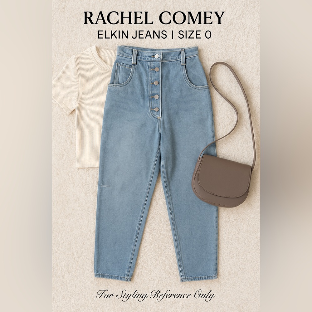 Rachel Comey High-Waisted Button Fly Jeans | Size 0 | Light Wash
